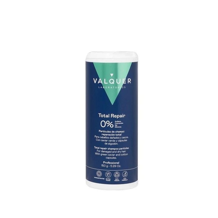 VALQUER CHAMPU PARTICULAS CABELLO DAÑADO 0%  150G. TOTAL REPAIR SHAMPOO