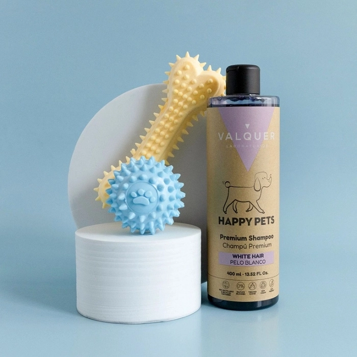 VALQUER CHAMPU PREMIUM PARA MASCOTAS DE PELO BLANCO 400ML