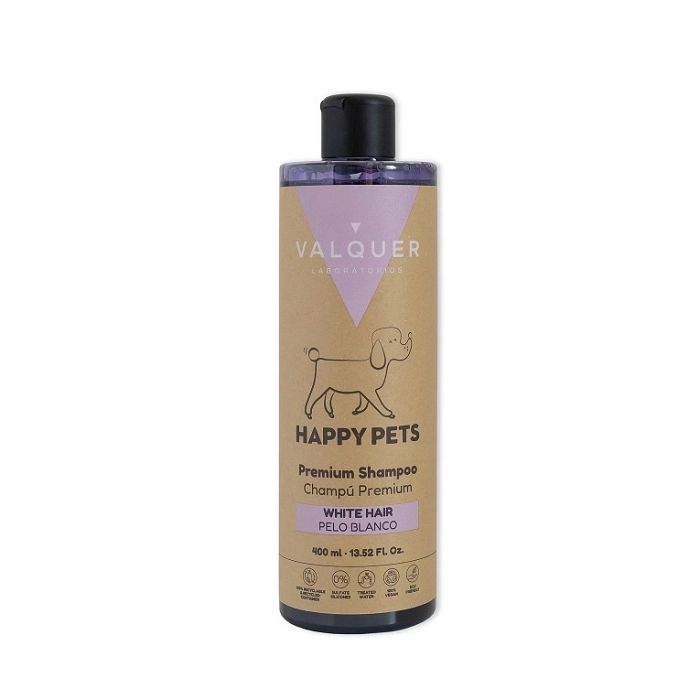 VALQUER CHAMPU PREMIUM PARA MASCOTAS DE PELO BLANCO 400ML VALQUER CHAMPU PREMIUM PARA MASCOTAS DE PELO BLANCO 400ML