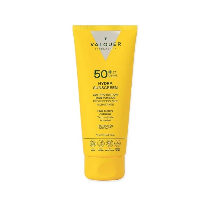 VALQUER CREMA FACIAL HYDRA SUNSCREEN SPF 50+  360º HIDRATANTE Y ANTIEDAD