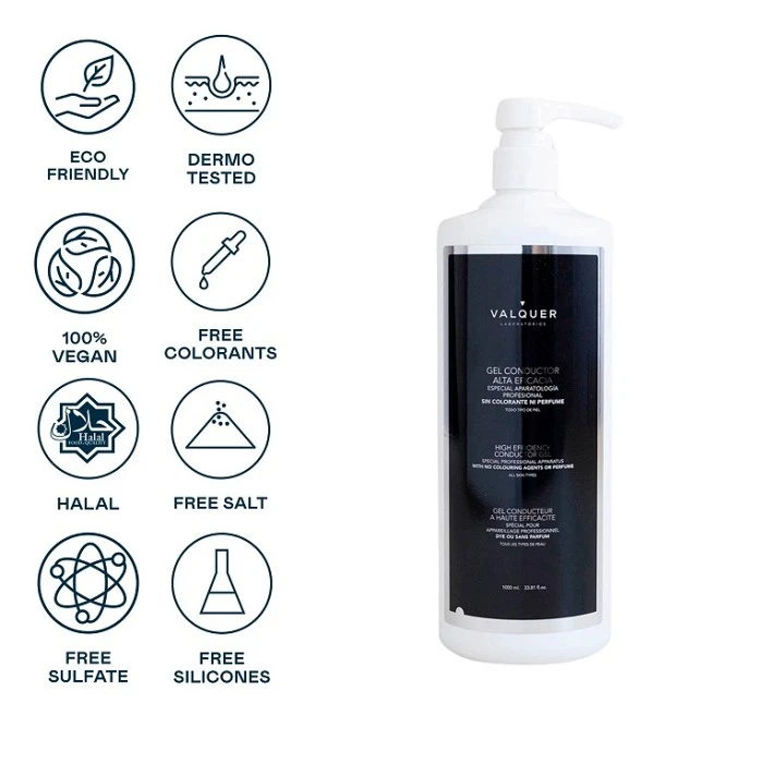 VALQUER GEL CONDUCTOR ALTA EFICACIA FACIAL Y CORPORAL 1L. REF.12037