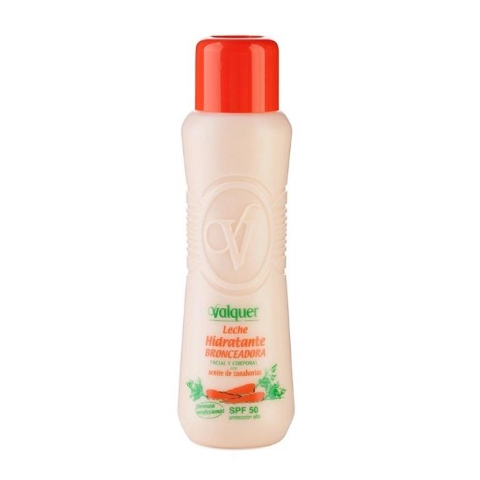 VALQUER LECHE HIDRATANTE BRONCEADORA DE ZANAHORIA SPF 50 480 ML REF 31350 VALQUER LECHE HIDRATANTE BRONCEADORA DE ZANAHORIA SPF 50 480 ML REF 31350