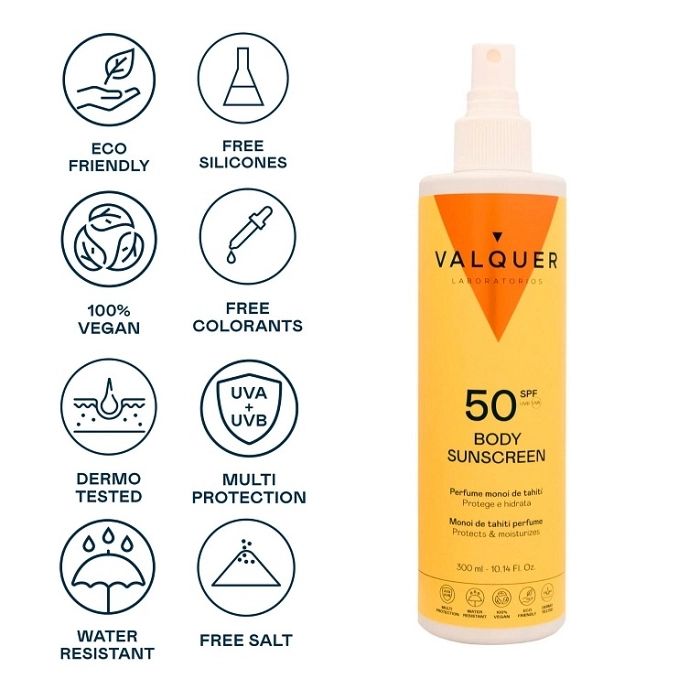 VALQUER PROTECTOR SOLAR CORPORAL SPF 50 300 ML